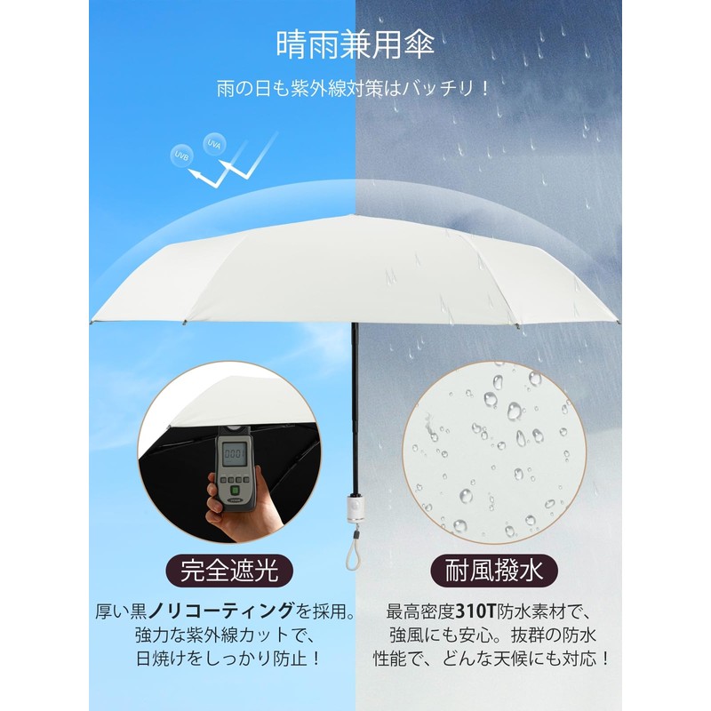 Parasol Folding Umbrella 【2025 Latest 310T High-Density Fabric UV Cut