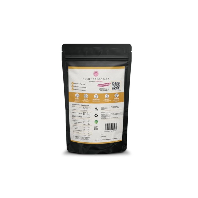 Molienda Sagrada Tisana Cúrcuma Canela, Infusión de especias saludables, 150