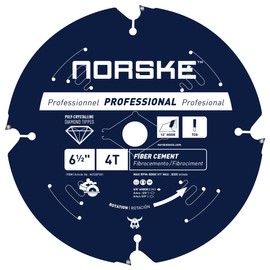 Norske Tools NCSBP281C 6-1/2 inch 4 Tooth Polycrystalline Diamond (PCD) Hardie Fiber Cement Saw Blade (2PC Combo)