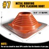 VIVIDA #7 Silicone Metal Roof Pipe Boot, High Temp Flexible