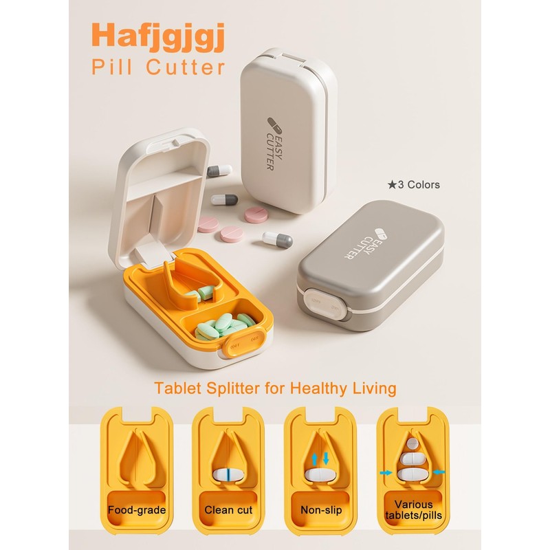 Hafigigi Pill Cutter Splitter for Small or Large Pills with