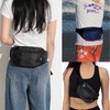 Hao Zhu Bum Bag Running Belt 3 Pockets Adjustable Black