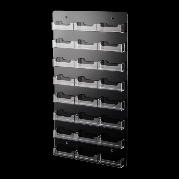 Unbranded 24 Pockets Business Vertical Acrylic Card Holder Wall Mount