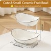 HOMKULA 2 Tier Ceramic Fruit Bowl for Kitchen Counter, Tiered