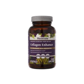 ResVitále Collagen Enhance - Beauty Supplement with Hyaluronic Acid & Resveratrol - 60 Capsules