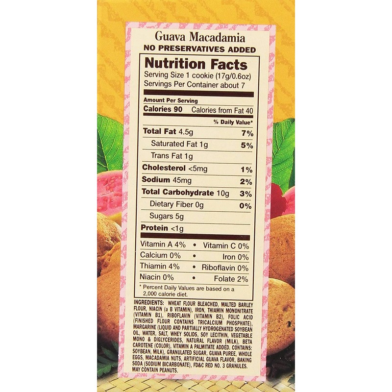 Kauai Kookie Guava Macadamia Cookies Value Pack 4 Boxes