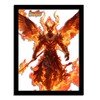 Pursuestar Wooden Laser-Cut Flame Lucifer Demon Fallen Angel Wall Decor