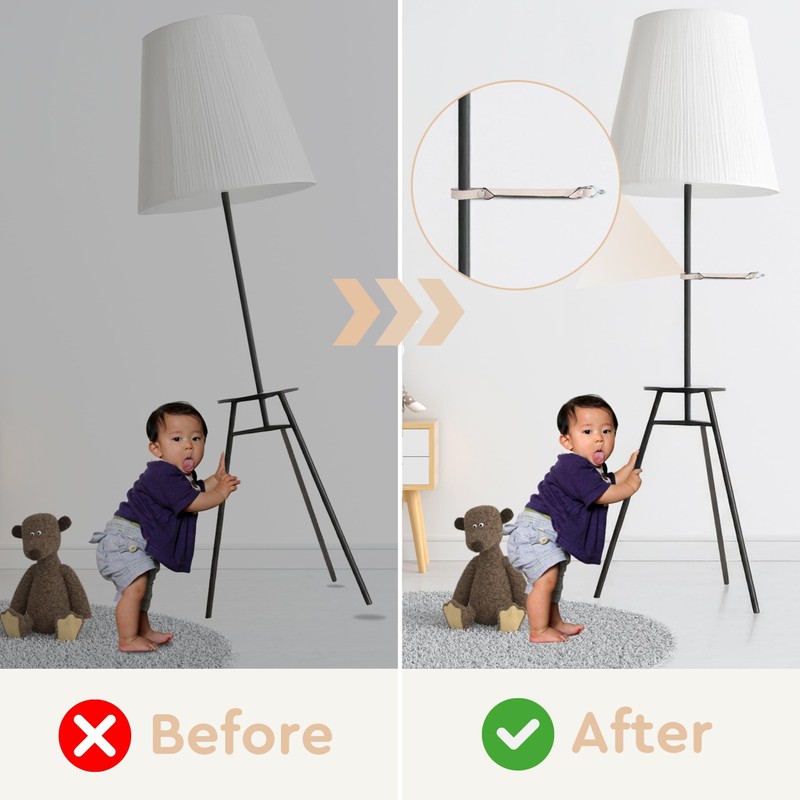 TUMBLENOT Floor Lamp Anchor for Baby proofing (2PCS) First of