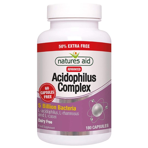 Natures Aid Promotional Packs Acidophilus Complex 50Mg 90 Tablets 50% Extra Fill
