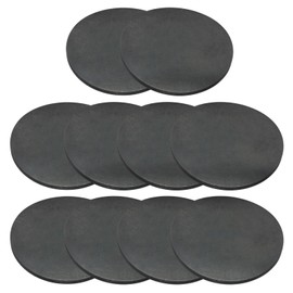 PATIKIL Rubber Solid Discs Washers, 10 Pcs Anti-Vibration Spacer 90mm OD x 5mm Thick Rubber Round Gasket Pad Bushings Spacer Washer for DIY Gasket Craft, Black