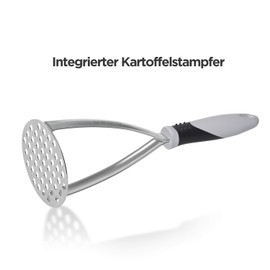 Joyoldelf Potato Masher, Stainless Steel, Potato Masher, Vegetable Masher, Potato Press for Dishwasher Safe, Mashed Potatoes, Vegetables and Fruits