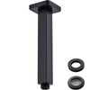 HOMYEP 8 Inch Square Shower Arm with Flange, Straight Extension
