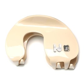 QinGoo Large Acetate Hair Clip Beautiful Women's Hair Clip Headpiece Elegant Hair Accessory 1 Piece (8.5 cm x 5.4 cm, White)