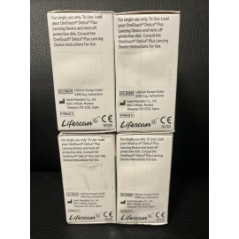 OneTouch Delica Plus 30G Lancets (Pack of 100 Units -4 Boxes Of 25) Exp 2028 NEW