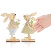 com-four Set of 2 Decorative Stands for Easter, Easter Bunnies