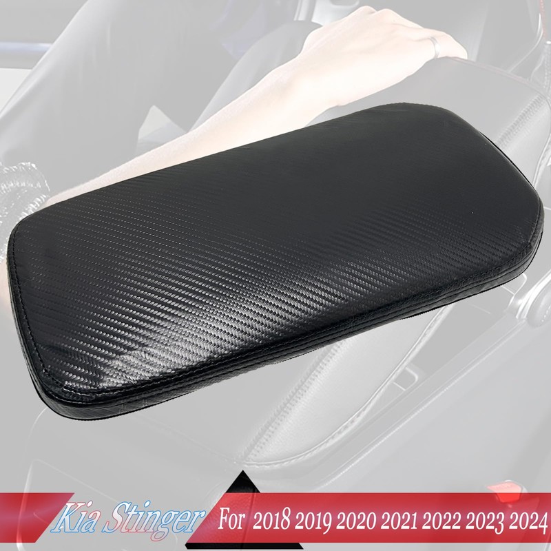 MUXEE Armrest Cover，for Kia Stinger 2017-2024, Microfiber Leather，Scratch Leather Middle