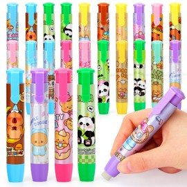 VICHOS Give Aways Children's Birthday: 20 Pieces Eraser Pen Set in Pen Style Children's Birthday Party Favours Party Bags Children's Birthday 5 6 7 8 9 10 Years Eraser Children