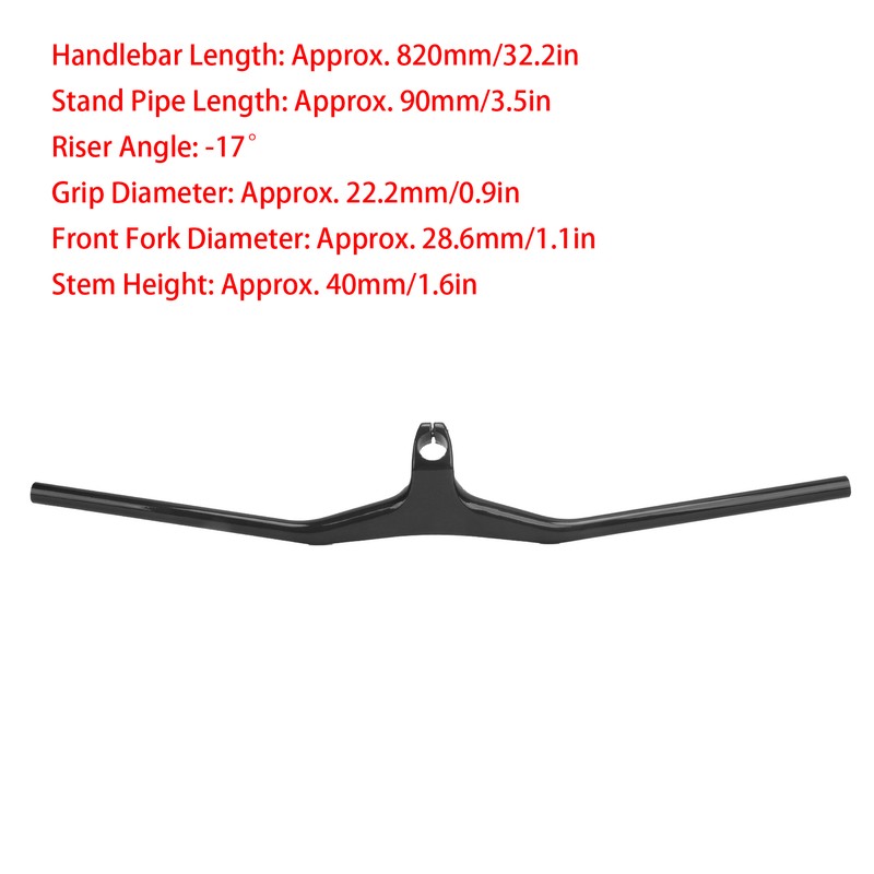 Bicycle Handlebars Light Weight Carbon Fiber Replaceable Practical Bike Component