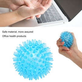 Massage Tools Equipment, Spiky Ball Soft Transparent Strength Recovery Exercise Stress Relief Massage Ball for Hand Wrist (7CM)