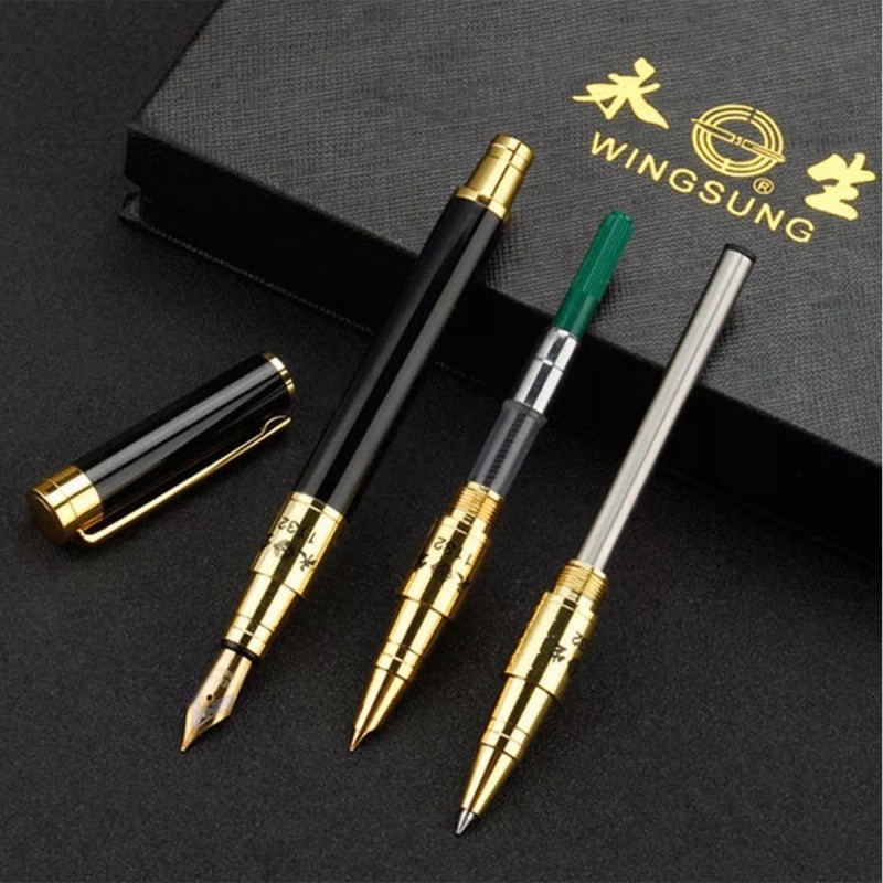 Francisco® Pluma Estilográfica Comercial De Metal De Acero Inoxidable