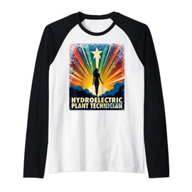 Hydroelectric Plant Technician Funny Female Hero Job Women Raglan Baseball Tee