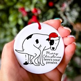 Dog Pooping Ornament - Dog Christmas Ornaments - Dog Christmas Gifts - Funny Christmas Ornaments - Poop Ornament - White Elephant Gifts For Adults - Dog Mom Gifts - Dog Lovers Gifts For Women Men