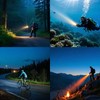 UEQIOV Dive Light Scuba Diving Flashlight Dive Torch Rechargeable,3500Lumens 6