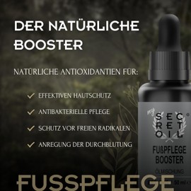 mySecretOil Foot Care Booster 50 ml - Natural Foot Care for Invigorated and Relaxed Feet - Deeply Effective Oil Blend for Your Individual Foot Care - Massage Oil for Your Feet