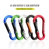 munkees 2-Pack 8-Shaped Carabiner Clips Keychain, Spring Snap Caribeener, Aluminum