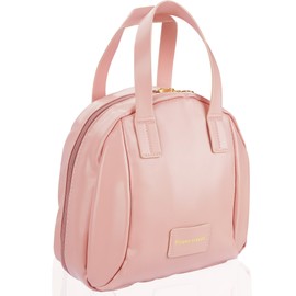 Biiange Elegant Portable Shell Cosmetic Bag Storage Bag with Handle for Women with Compartments Large Capacity Travel Makeup Bag for Storage Bag (Pink)