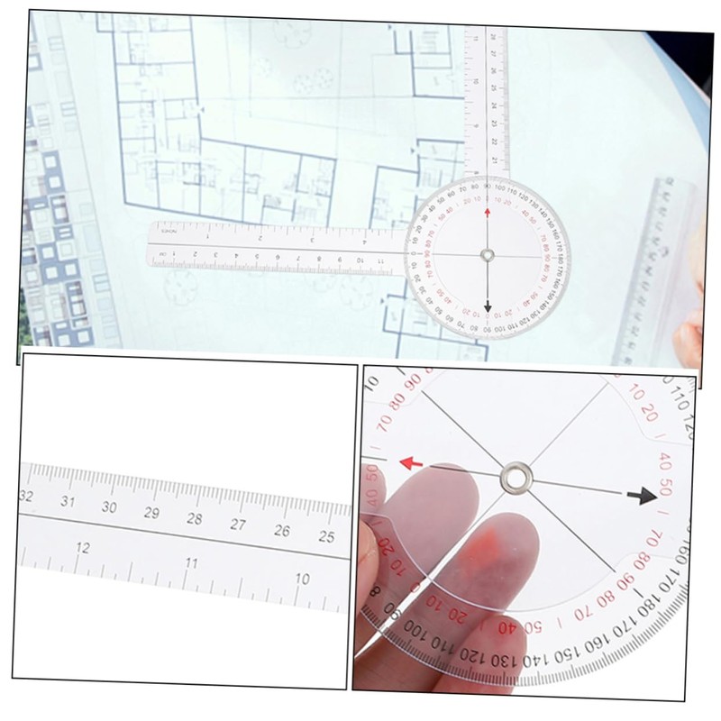 jojofuny 4Pcs Flexible Goniometer Ruler Protractor for Accurate Angle Measurement