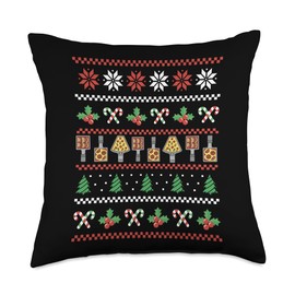 Swiss Raclette Lover Designs Raclette Cheese Funny Ugly Christmas CostumeApparel Cheese Melting Throw Pillow, 18x18, Multicolor