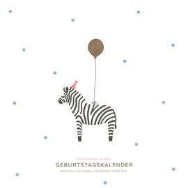 Geburtstagskalender Stempeltiere - Stempel-Kunst von Perlenfischer - immerwährendes Kalendarium - 24 x 24 cm - Spiralbindung: Birthday Calendar - Calendrier perpétuel