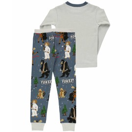 Lazy One Warm Long-Sleeved Kids' Pajamas for Girls and Boys, Funny Kids' Pajama Sets, Cozy, Comfy, Moose (Forest Be With You, 10)