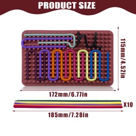 XPEX Red Activity Game Sensory Activity Board Double-Sided Activity Board Sensory Activity Board for Children 3+ & Adults for Calming & 10 Cords