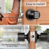 HIDALIFE Door Knob with Keypad, Keyless Entry Door Lock, Front