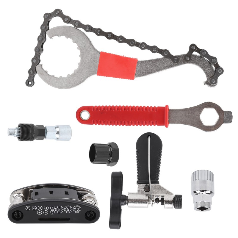 7Pcs Multifunctional Bicycle Chain Wheel Tool Set Mountain Bike Repair