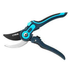 CYRUS Pruning Shears, Garden Shears Sk5 Steel Blades, 2-Stage Adjustable Diameter Pruning Shears12-22 mm, Rose Shears, Professional Bypass Shears, Plant Garden Tools, Hedge Clippers, Pruning Shears