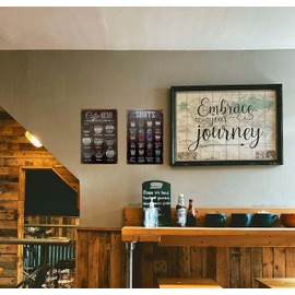 JIMOWANG Coffee Menu Know Your Coffee Vintage Metal Signs for Cafes Bars Pubs Shop Wall Decorative Funny Retro Signs 8 x 12 Inches