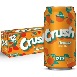 Crush Caffeine Free Orange Soda Pop, 12 fl oz, (12 Pack Cans) Free Shipping