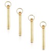 Lotsdonxia 4 Pcs Metal Mini Spoons, Retro Pendant Design, Portable