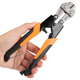 Bolt Cutter, Heavy Duty CRV 8 Inch (200 mm) Mini Wire Cable Cutter Scissors Cutter with Comfortable Soft Rubber Handle for Wires, Bolts, Threaded Rods