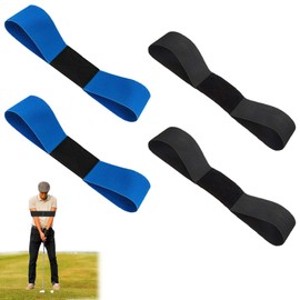 shirylzee 4 Pcs Golf Connection Band, Golf Training Aids for Posture Correction and Strength Training, Golf Swing Trainers, For Beginners Experienced Golfers (Black&Blue