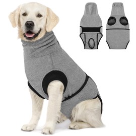 CITÉTOILE Dog Bodysuit After Op, Body Dog After Castration Male, Anti-Wound Licking Suit Dog, Breathable Wound Protection Suit Dog Cat E-Collar Alternative for Pets, Grey, M