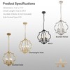 ACANER 4-Light Brushed Gold Chandeliers for Dining Room, 15.6" Farmhouse
