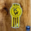 Kenworth Old Style Yellow/Chrome Kenworth Emblem Decal Replacement High Quality