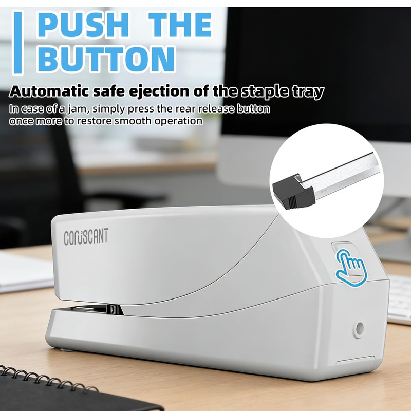 Coruscant Electric Stapler, No Jam Easy Reload, 25 Sheet Automatic