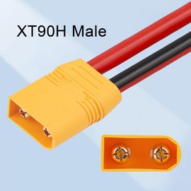 MOOKEERF 3 Pairs XT90H XT90 Plug Male and Female Connector with 150mm 10AWG Wire for RC Lipo Battery FPV Racing Drone