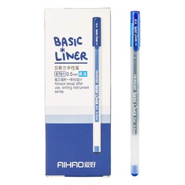 czxwyst 8761 Basic Liner Gel Ink Pens 0.5mm Fine Point (Blue Color 12-Pack)