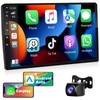 Podofo 2+32G Double Din Car Stereo with Wireless Apple Carplay